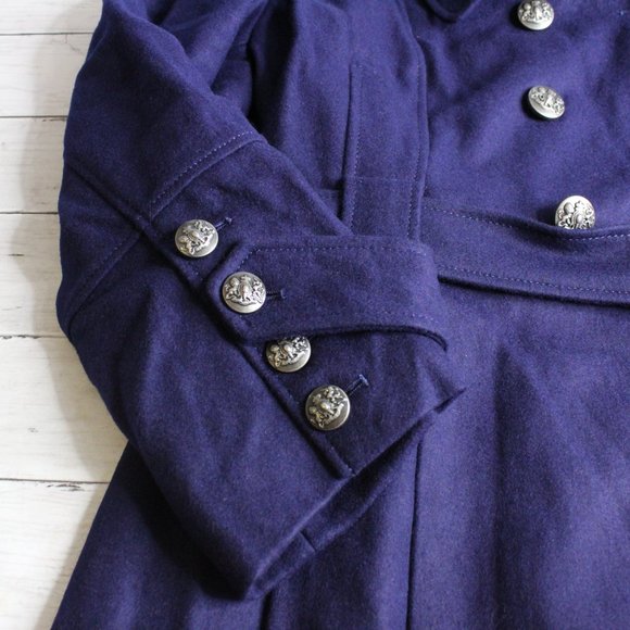 Apt. 9 Women's Winter Peacoat Plus Size 3X Wool Purple Double Breast - Picture 5 of 6